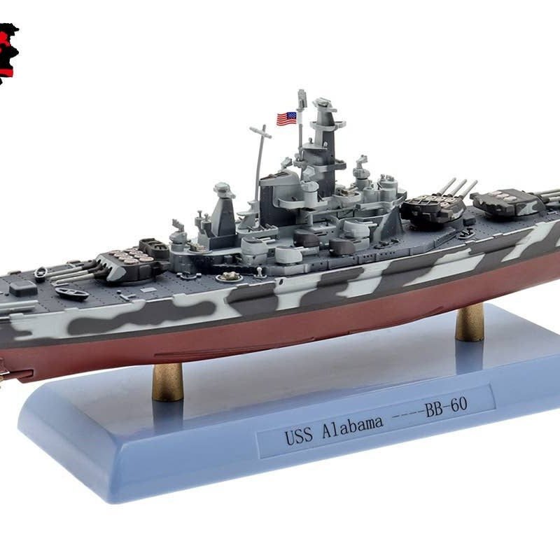 1/1000 US Navy Battleship Alabama Die-Cast Model - Warshi...
