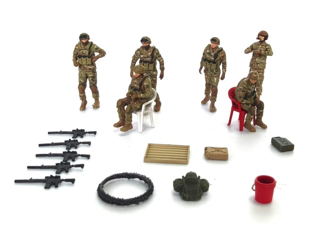 U.S. Soldier Figure Set 6 Figures, 1:72 - Dioramas - bbhobbymodels