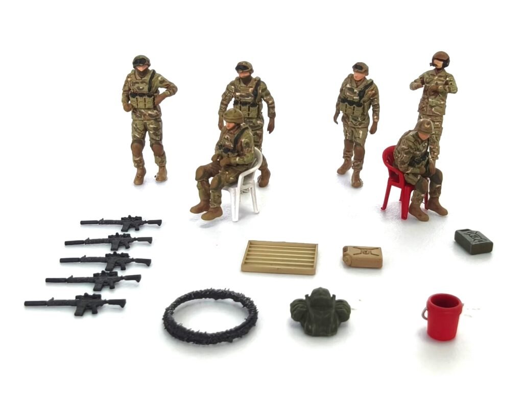 U.S. Soldier Figure Set 6 Figures, 1:72 - Dioramas - bbhobbymodels